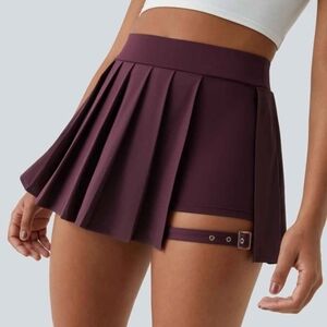HALARA Deep Purple Skirt with Strap Accent